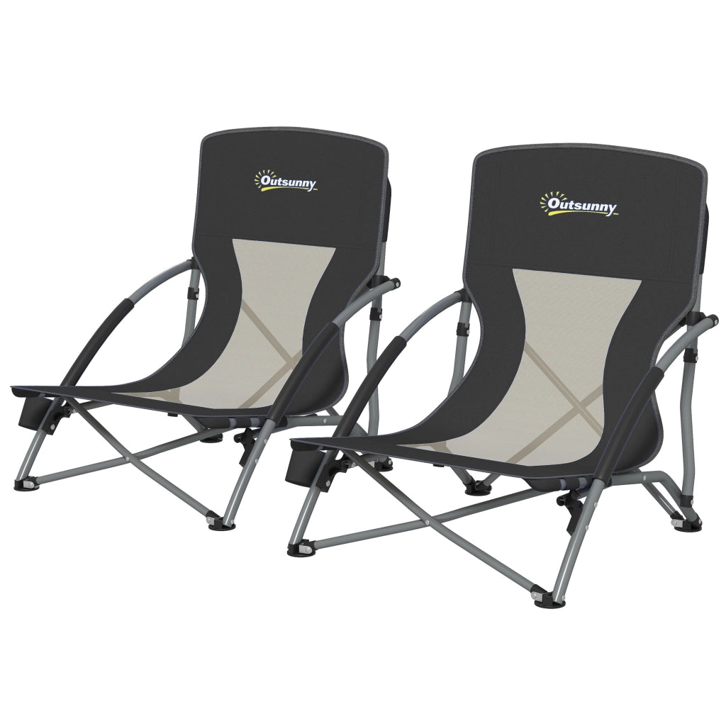Sedia da giardino pieghevole ¨C zephmum ¨C nero 58x55x62 cm