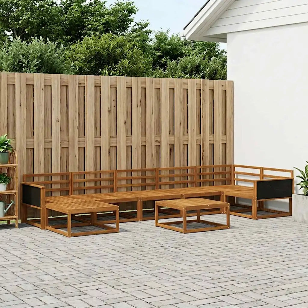 Set di divani da esterno 8 pcs Naturale