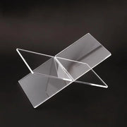 Supporto Librario Aperto 19x11x11CM - Supporto Librario in Acrilico - Stile X - Supporto Librario Rimosso per Display - Supporto Librario per Libri di Cucina