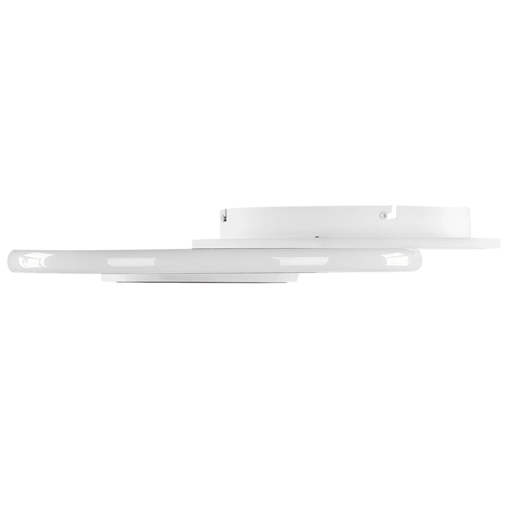 Lampada da soffitto in alluminio acrilico bianco e Nero integrato con luci a LED di forma rotonda plafoniera moderna glamour illuminazione