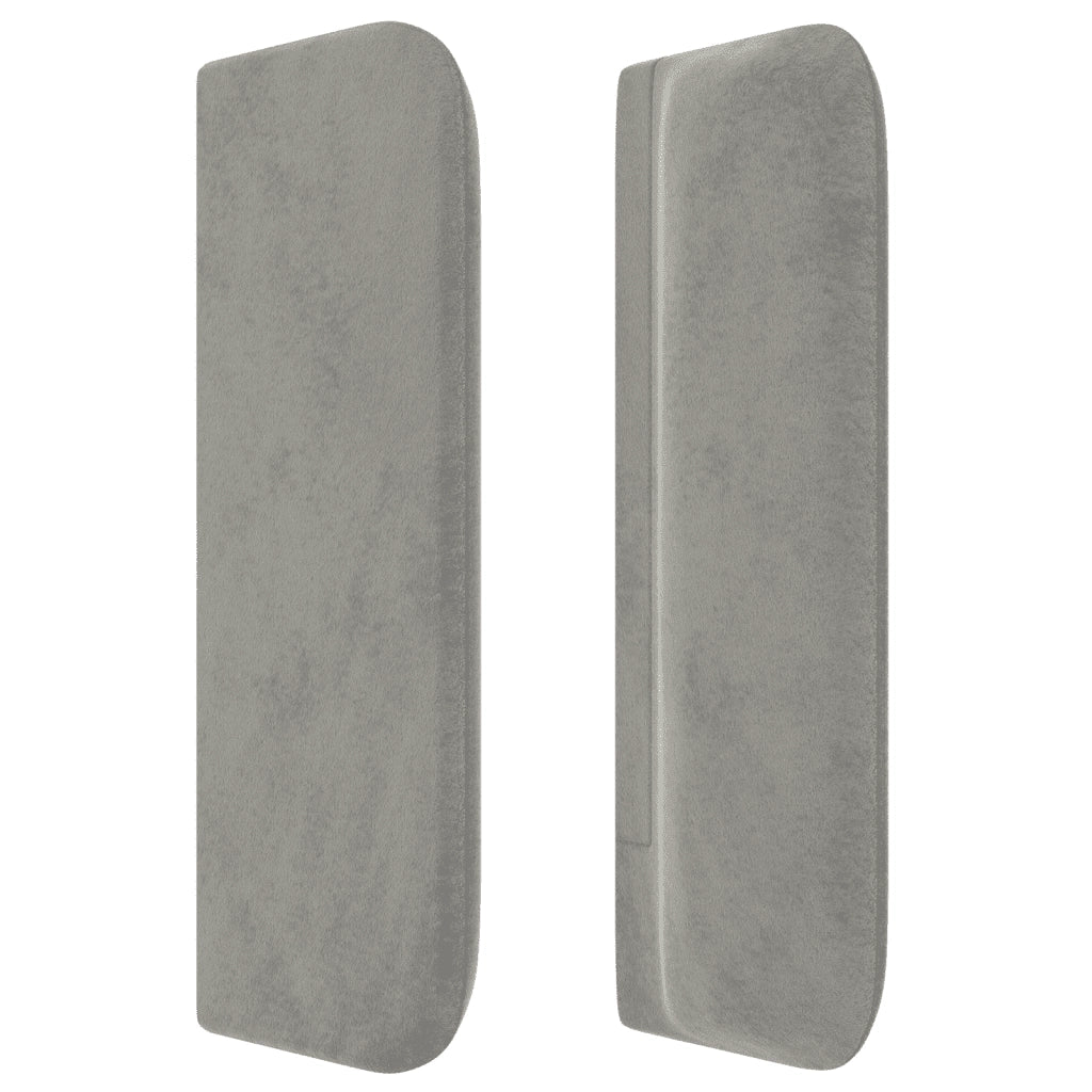 Giroletto a Molle con Materasso Grigio Chiaro 200x200cm Velluto 3131219