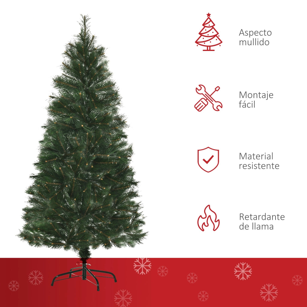 Albero di Natale Artificiale 150 cm ¨C zephmum ¨C Verde con Base Pieghevole in Acciaio