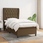 Giroletto a Molle con Materasso Marrone Scuro 80x200 cm Tessuto cod mxl 57535