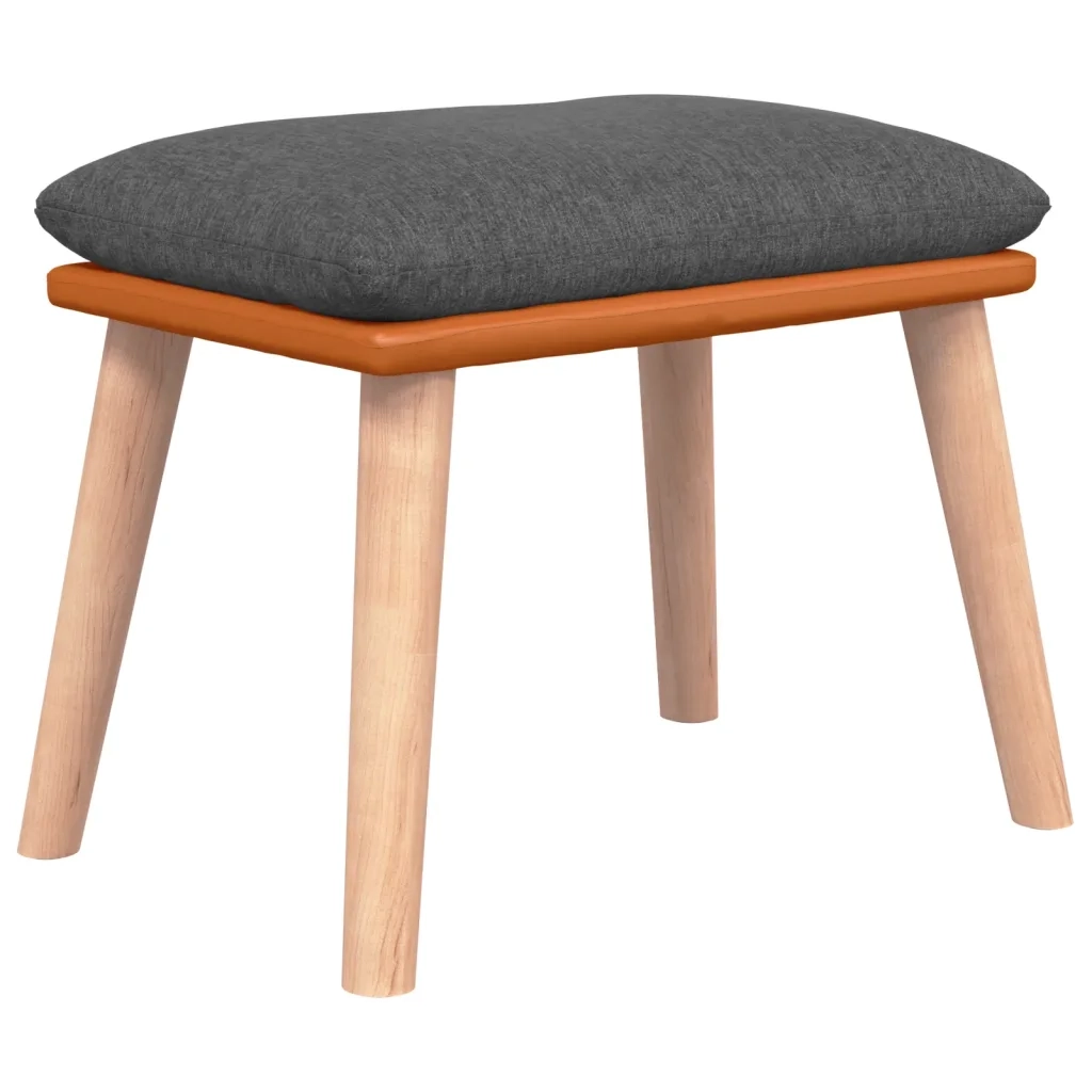 Sgabello Grigio Scuro 45x29,5x35 cm in Tessuto e Similpelle 341447