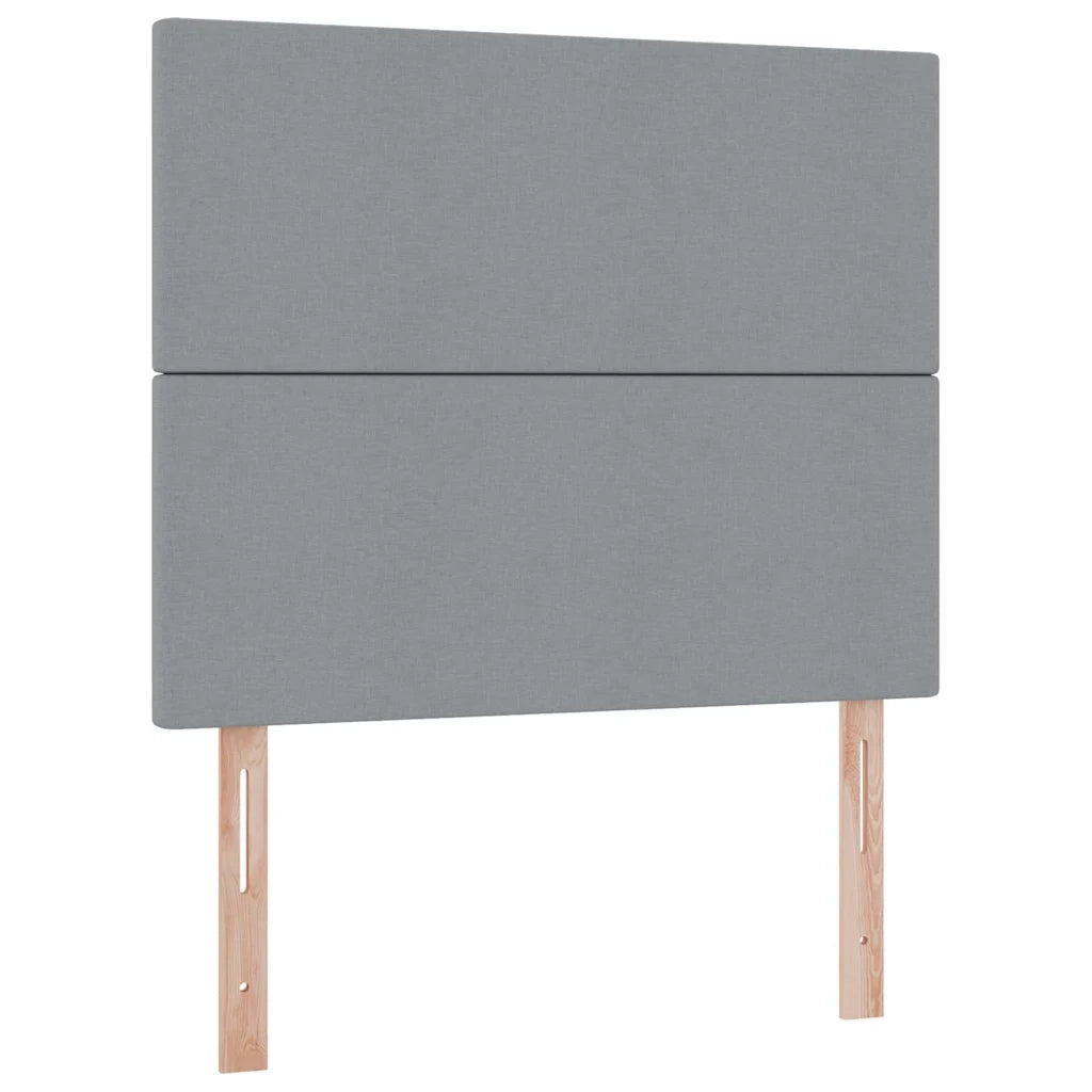Letto con contenitore LED e materasso Grigio Chiaro