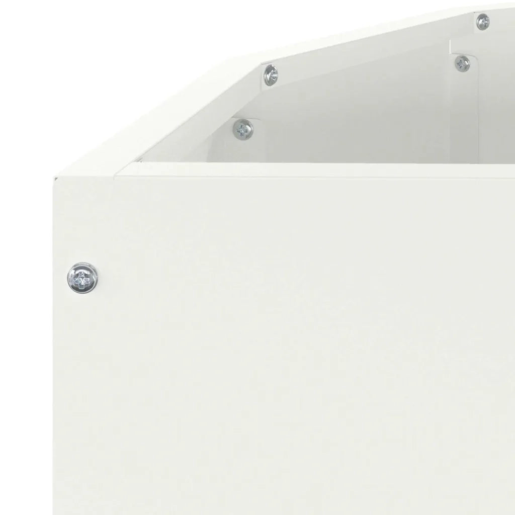 Fioriera-Vaso-Contenitore per Piante Bianco 90 x 45 x 35 cm Acciaio