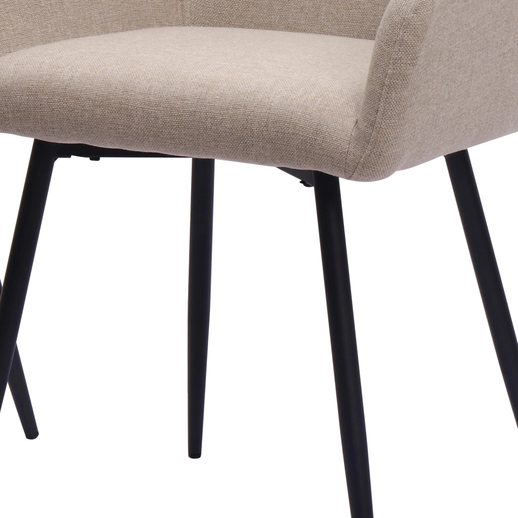 Sedie da Pranzo con Braccioli e Gambe in Metallo ¨C MINIMAL ¨C Set 2 Pezzi, Seduta Larga