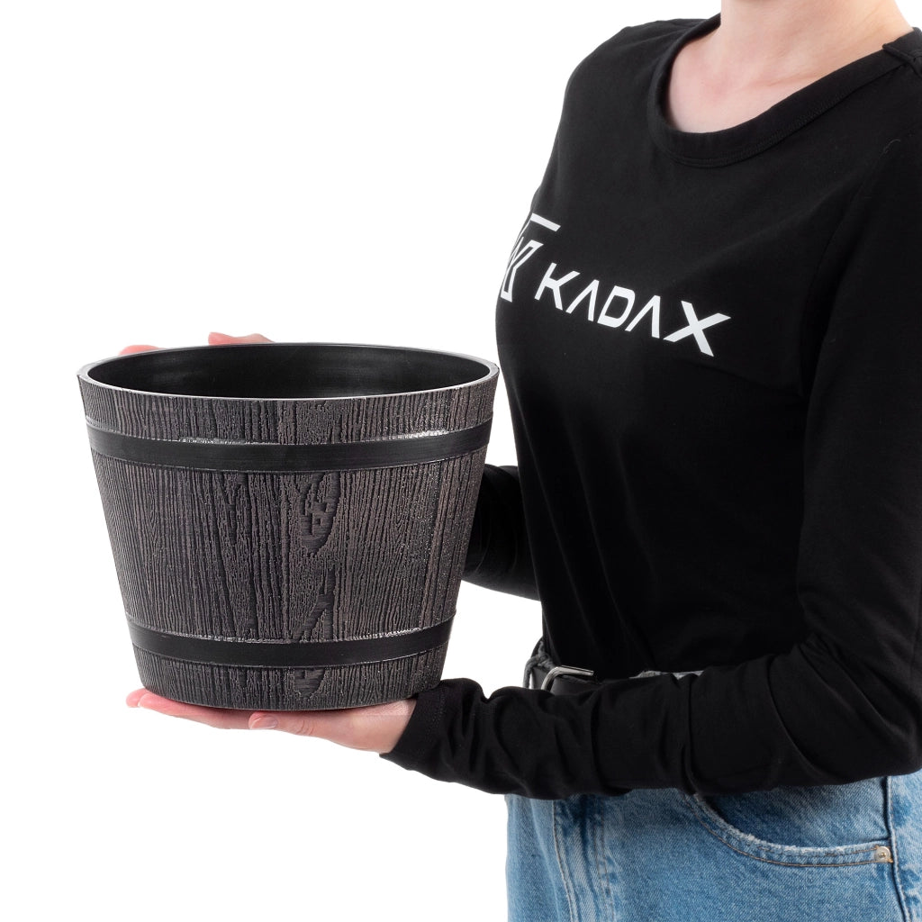 Vaso da fiori KADAX per giardino, vaso per fiori da terrazzo, copertura per fiori, vaso rotondo 23 cm