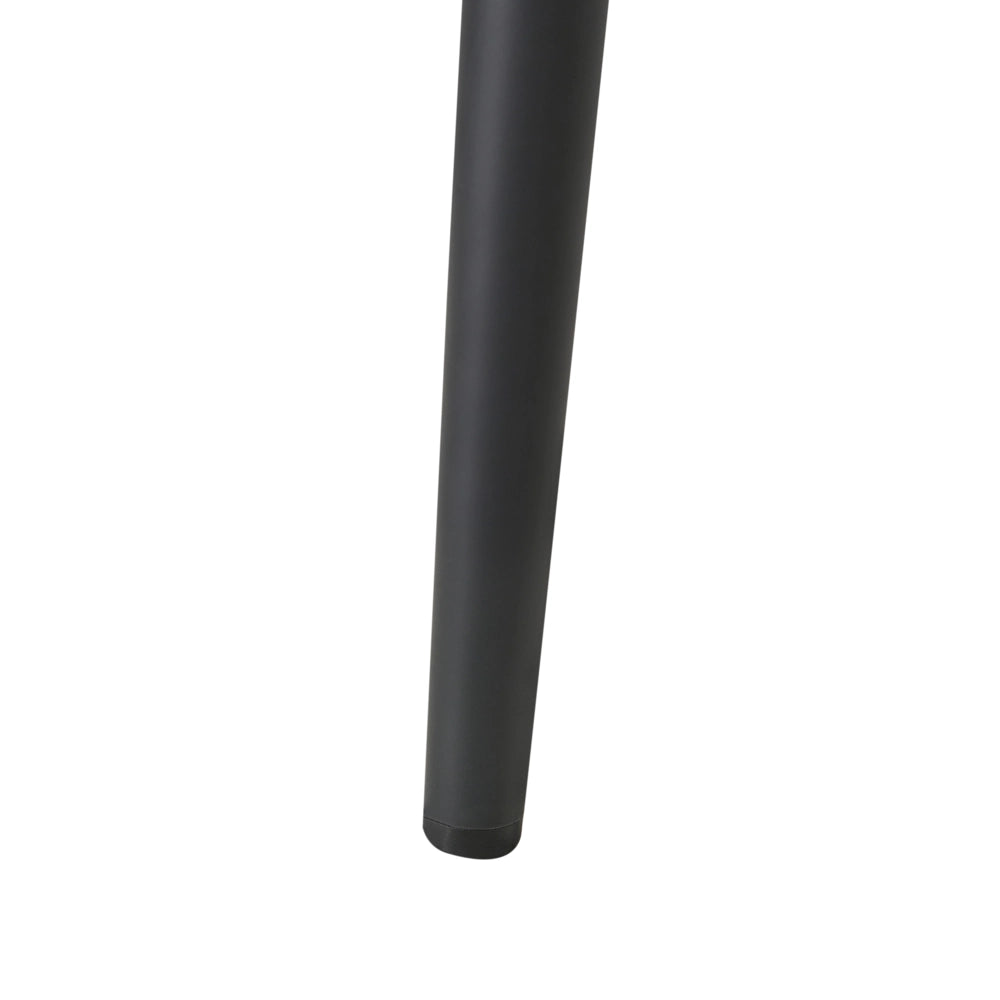 Set di 2 sedie da pranzo con rivestimento in tessuto seduta imbottita e gambe in ferro bianco e blu