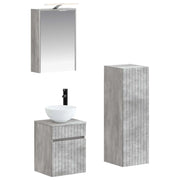 Set di mobili per il bagno 4 pcs Grigio Cemento 3407466