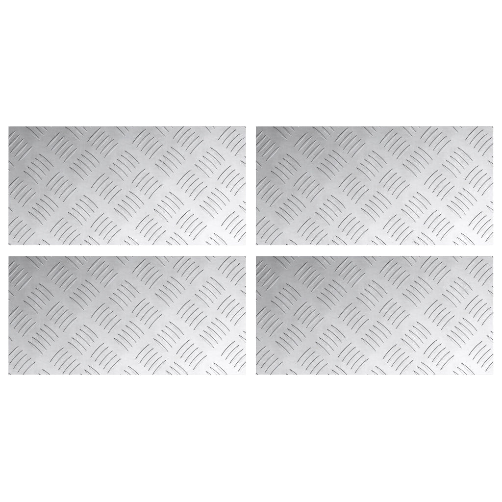 Piaste di Alluminio 4 pz Antiscivolo 40x20 cm