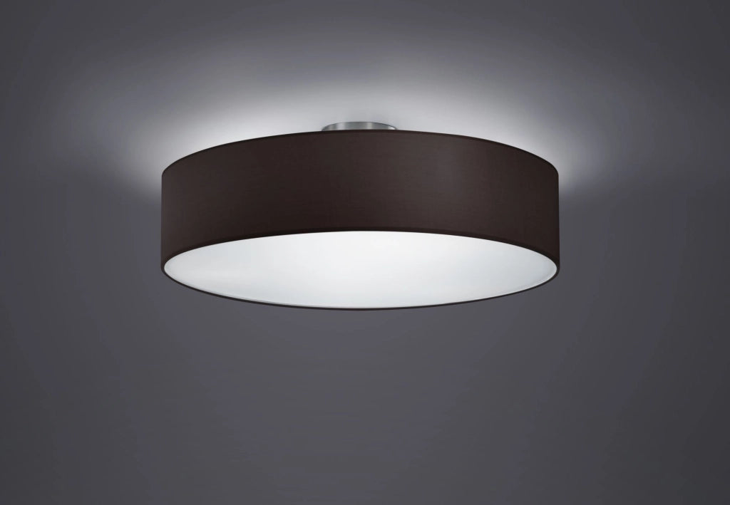 HOTEL PLAFONIERA TONDA PARALUME NERO D.50CM 3 LUCI ATTACCO E27
