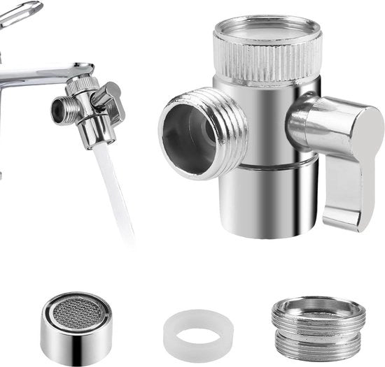 Adattatore Valvola Divertente a 3 Vie per Rubinetto - Parti per Rubinetto da Utilizzare in Cucina, Bagno e Sistema Doccia - Contenuto Richiesto