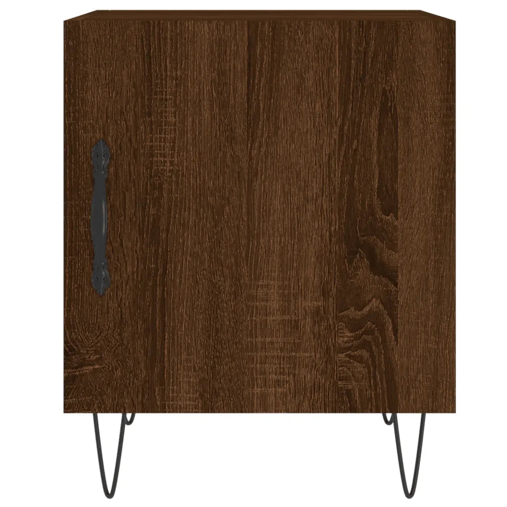 Comodini 2 pz Rovere Marrone 40x40x50 cm in Legno Multistrato 827563