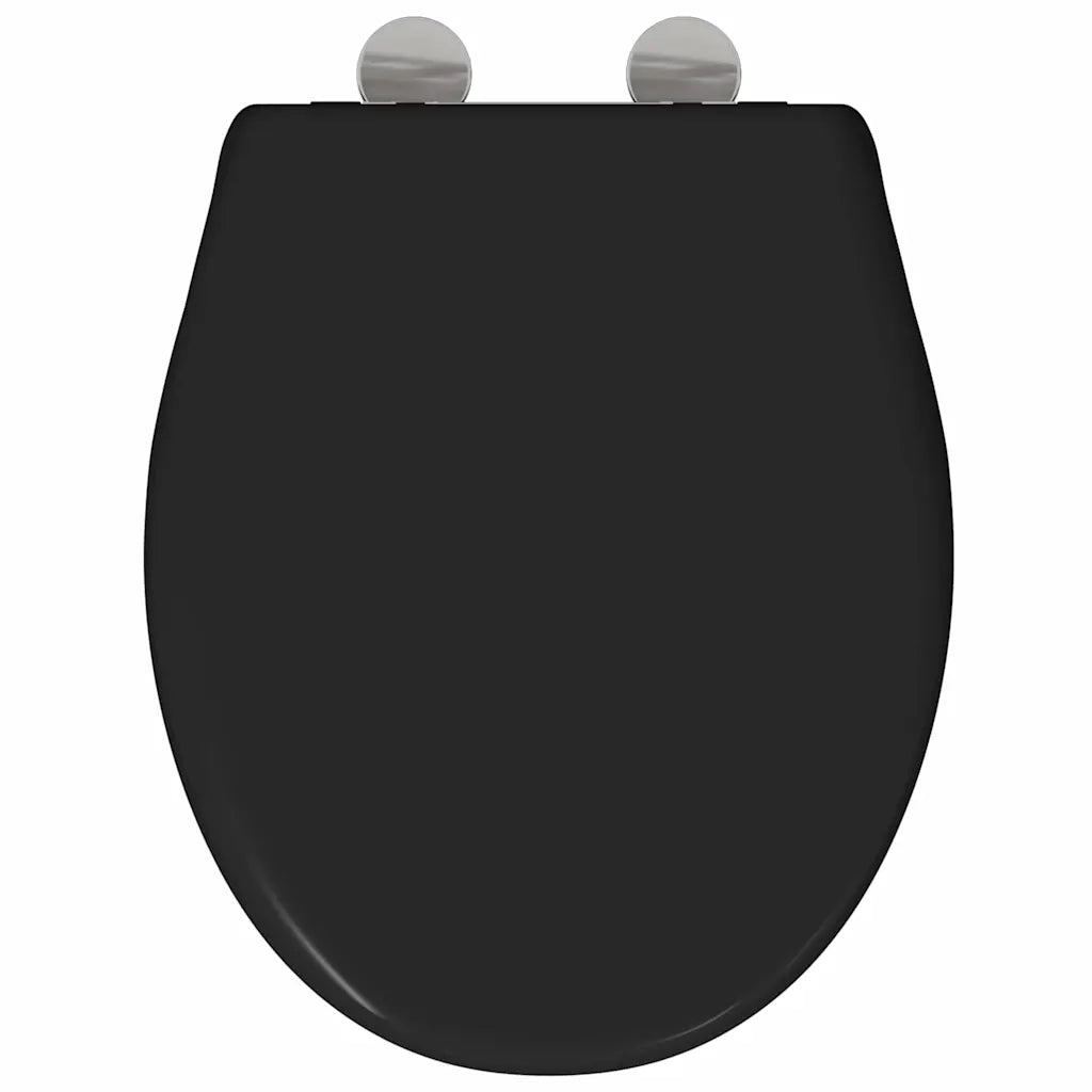 Sedile del WC Nero 47 x 37 x 4 cm Duroplast 42002352