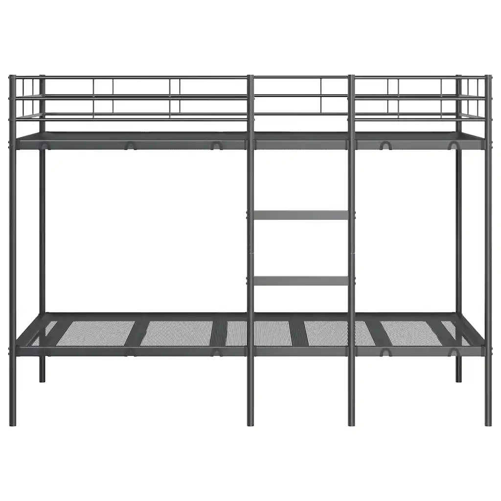 vidaXL Letto a Castello senza Materasso Nero 90x190 cm in Acciaio