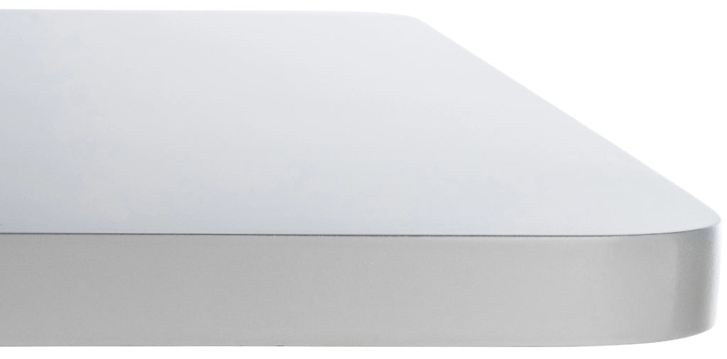 Tavolino quadrato da appoggio con ripiano in legno bianco/bianco