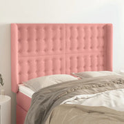 Testiera ad Orecchio-Testata con Orecchie Nera 147x16x118/128 cm in Velluto 578007