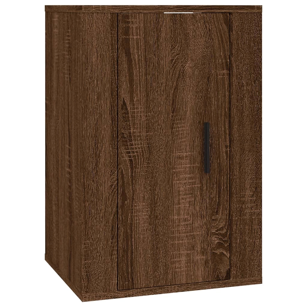 Mobile TV multimediale da parete mensola TV credenza TV per sala da pranzo soggiorno camera da letto 2 pezzi rovere 40 x 34,5 x 60 cm marrone 02_0028968
