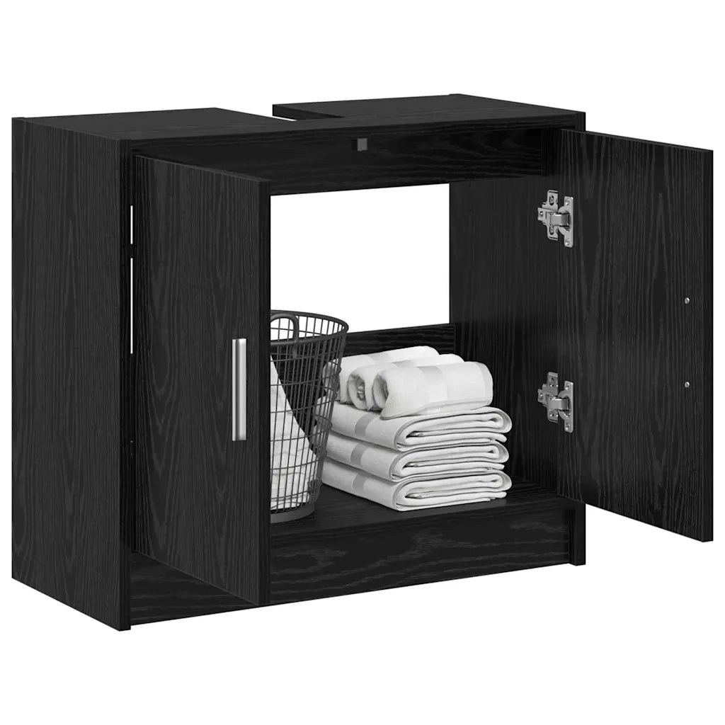 Mobile da Bagno Rovere Nero 63 x 29 x 55 cm Legno multistrato 869208