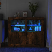 Armadietti con Luci LED 2pz Rovere Fumo in Legno Multistratocod mxl 109154
