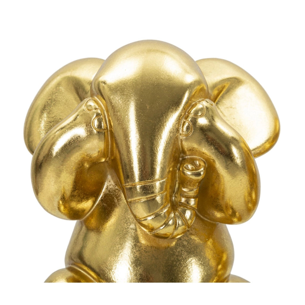Scultura Scimmia 11, Oro, Poliresina, 15,5x15,5x20,5 cm