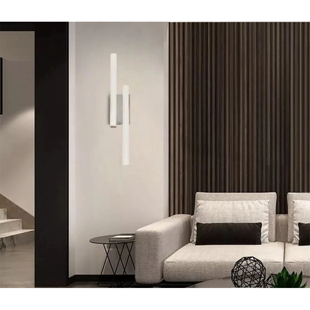 Trade Shop - Applique Lampada Da Parete A Led 10w 800lm Cct Ip20 Design Onda Moderno Bianco E26-3c -