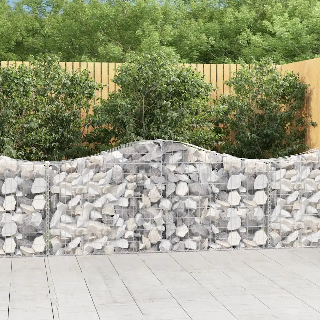 Cesti Gabbioni ad Arco 30 pz 200x30x80/100 cm Ferro Zincato 3145426