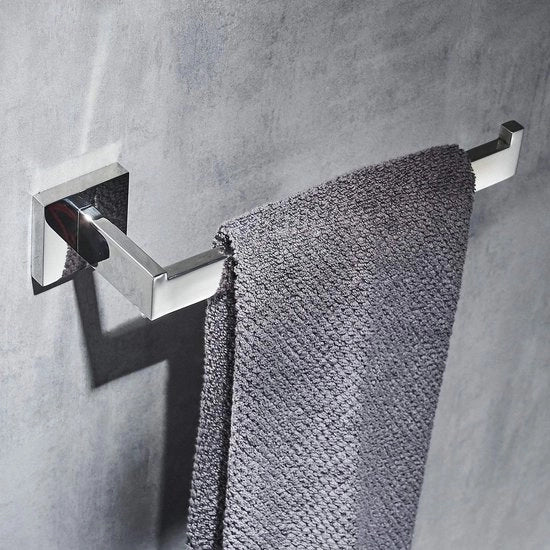 Supporto asciugamani Cromo - Montaggio a muro - Acciaio inossidabile - Design a braccio aperto