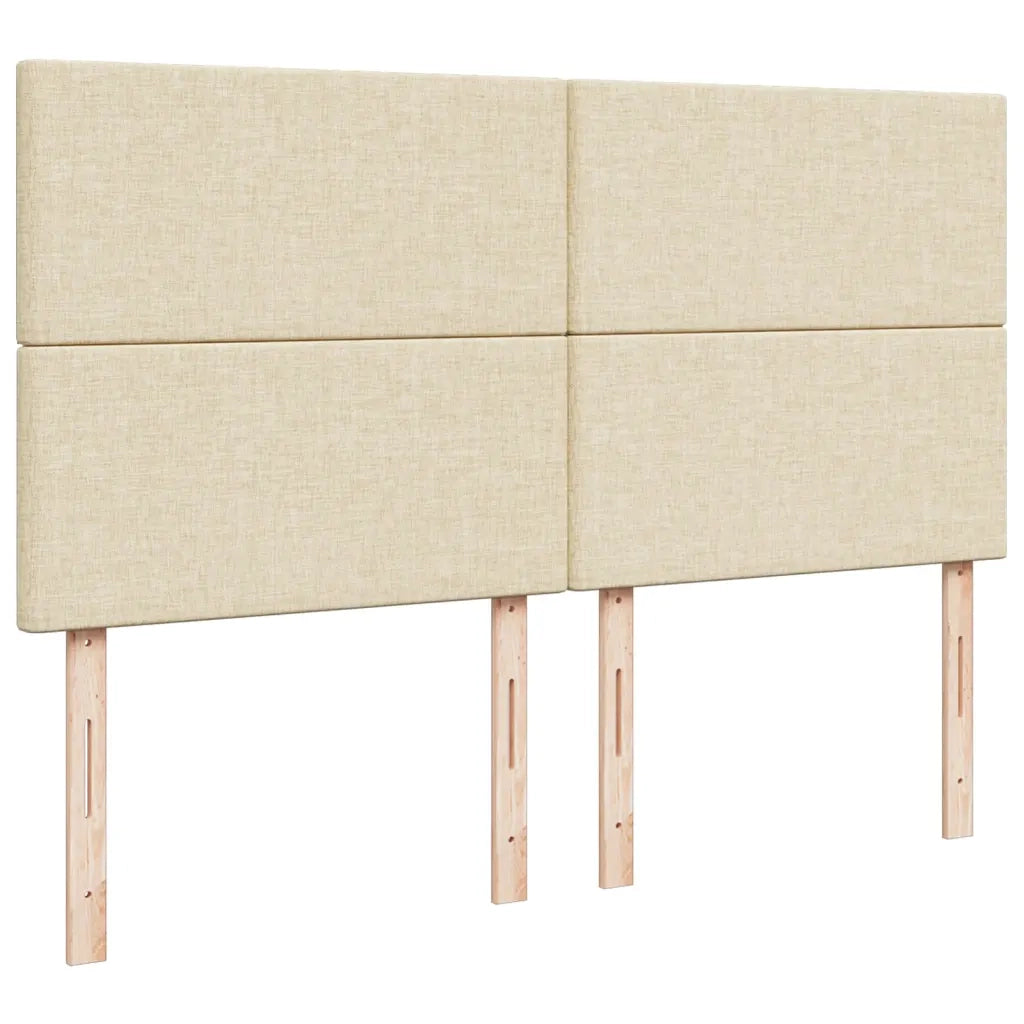 Giroletto a Molle con Materasso Crema 200x200 cm in Tessuto