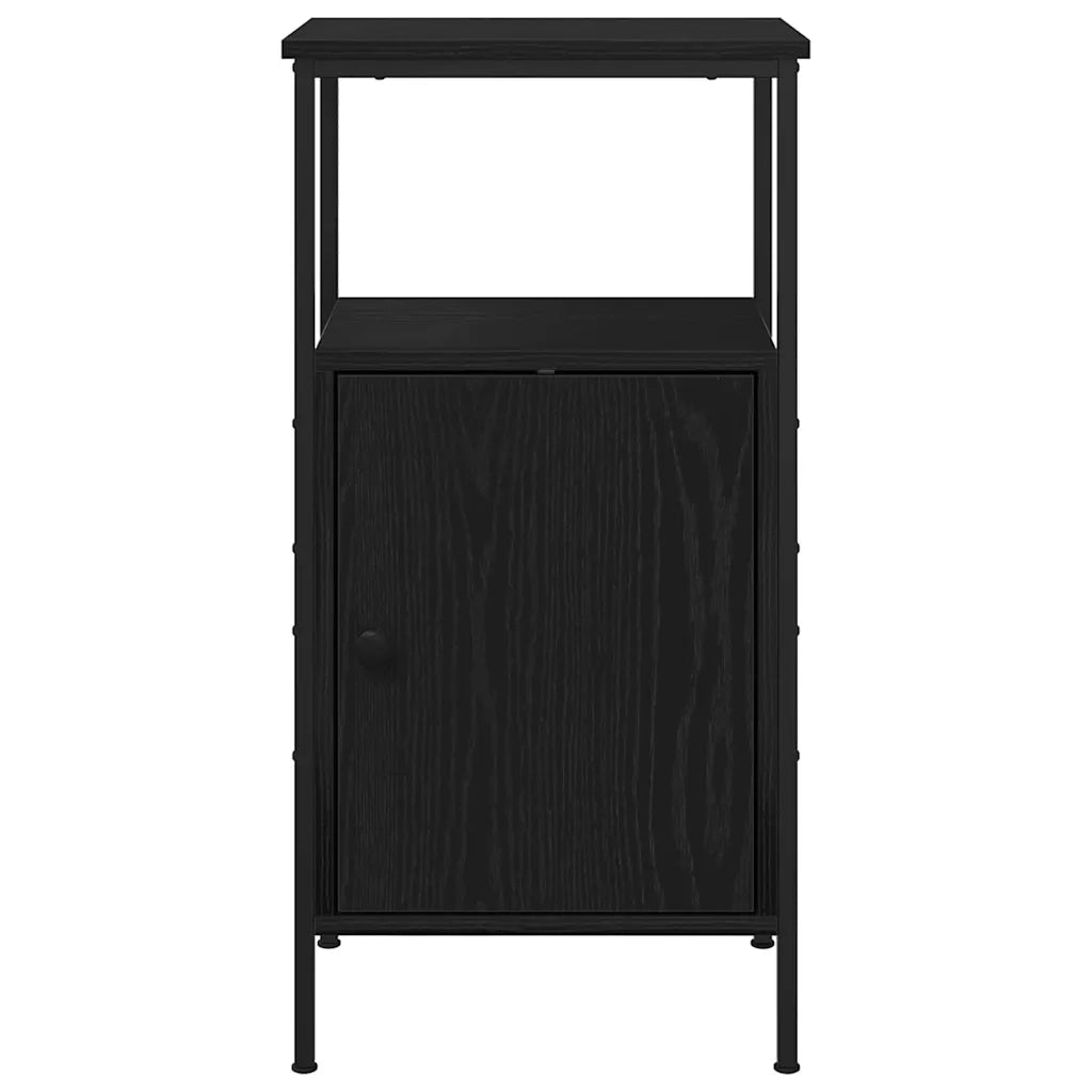 Set di 2 Comodini | Armadio da Notte | Mobiletto da notte Rovere Nero 41 x 31 x 80 cm