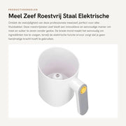 Siftatore elettrico per zucchero in acciaio inossidabile - Filtro a doppia sottocanna - Dimensioni: 19 x 17 x 13 cm