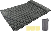 Matrimoniale Matrassina per Campeggio con Funzione di Inflazione a Pedale - Impermeabile - Resistente al Lavoro - Nylon - 196 x 125 x 9 cm - Compresa la Cuscina - Ideale per Viaggi/ Escursioni - Matrimoniale per Campeggio