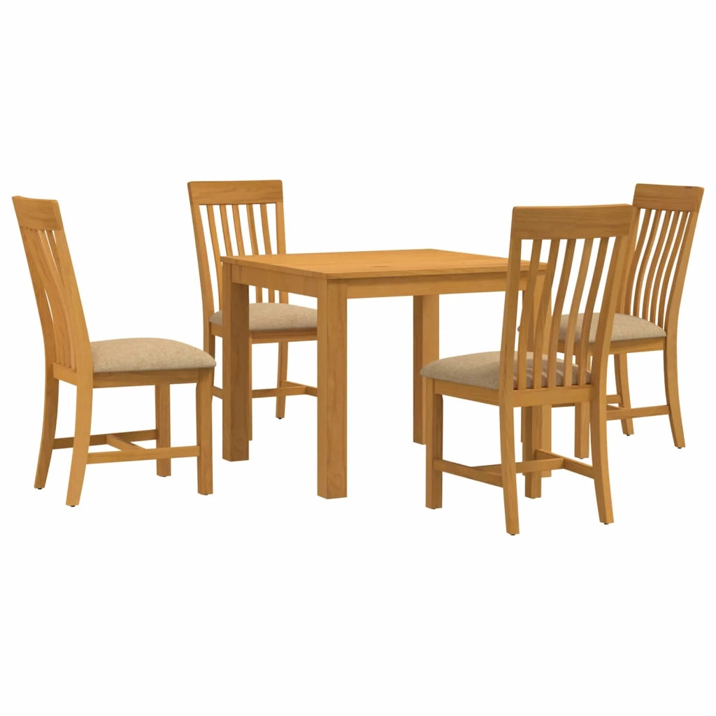 Set da pranzo 5 pz Beige Legno di Quercia Massello 3430339