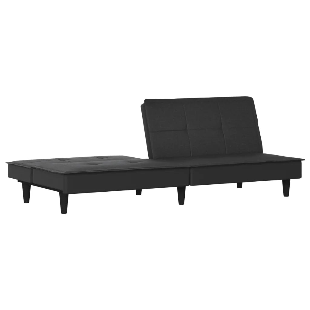 vidaXL Divano Letto Nero in Tessuto