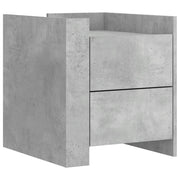 Comodino | Armadio da Notte | Mobiletto da notte Grigio Cemento 45x50x50 cm in Truciolato