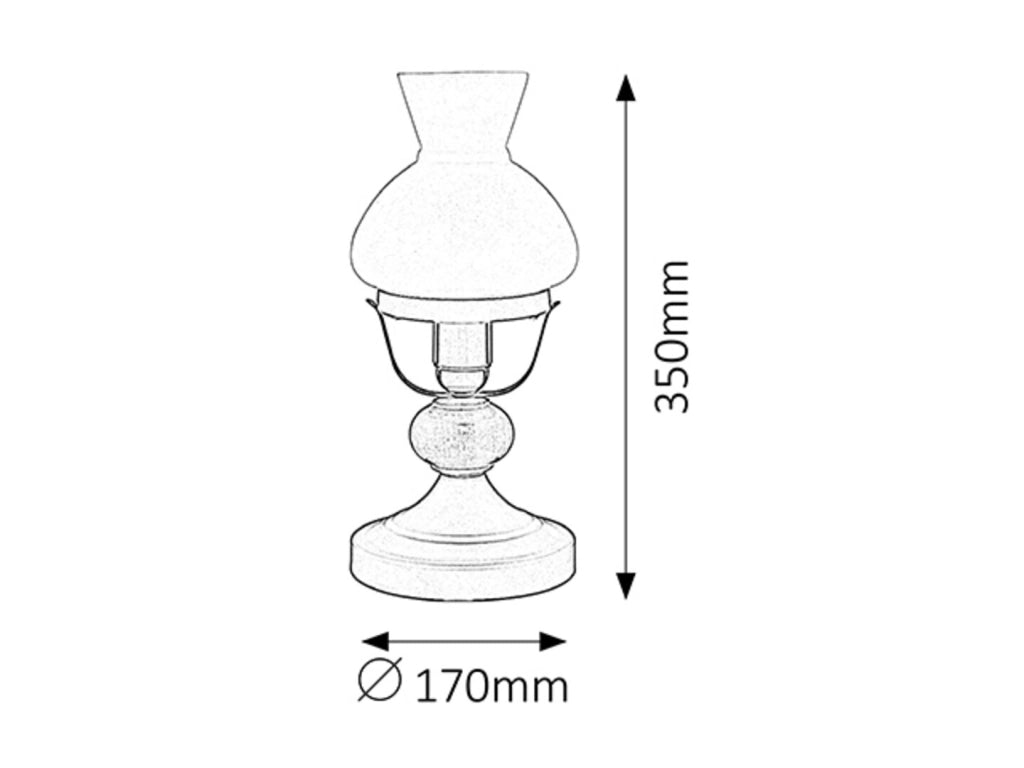Lampada da tavolo retro nero opaco E27 Rabalux 7072