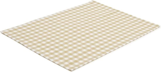 Tavola da tovaglia 4 pezzi beige / bianco a quadri (colore e disegno a scelta) 33 x 45 cm - placemats di alta qualità realizzati con 100% cotone in stile country scandinavo.
