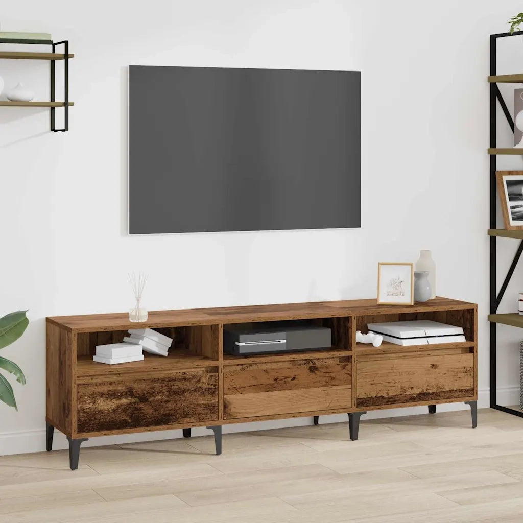 vidaXL Mobile TV Legno vecchio 150 x 30 x 44.5 cm Legno multistrato