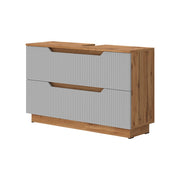 Vicco Mobile sottolavabo per bagno Quercia/grigio 99.4 x 62.5 cm con 2 cassetti