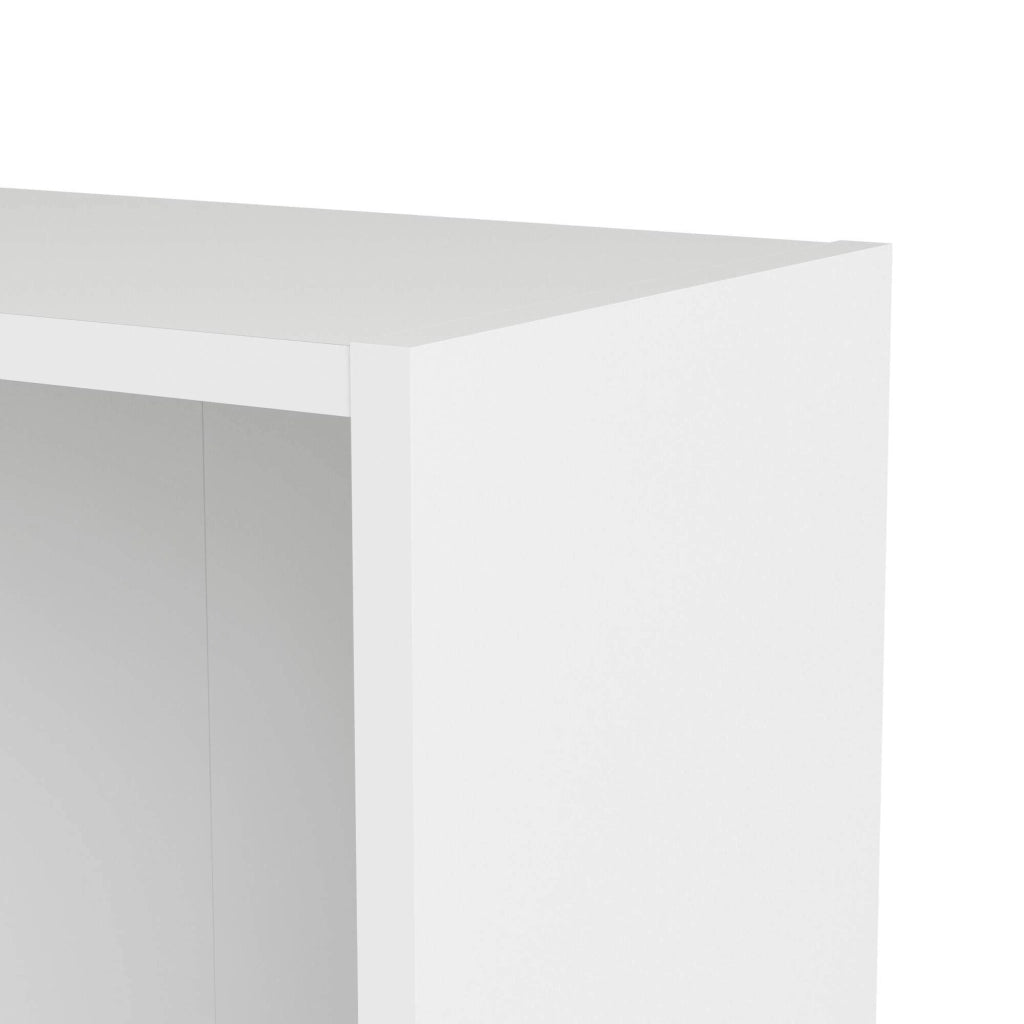 Libreria a cinque Abelarda, colore bianco, cm 79 x 107 x 27