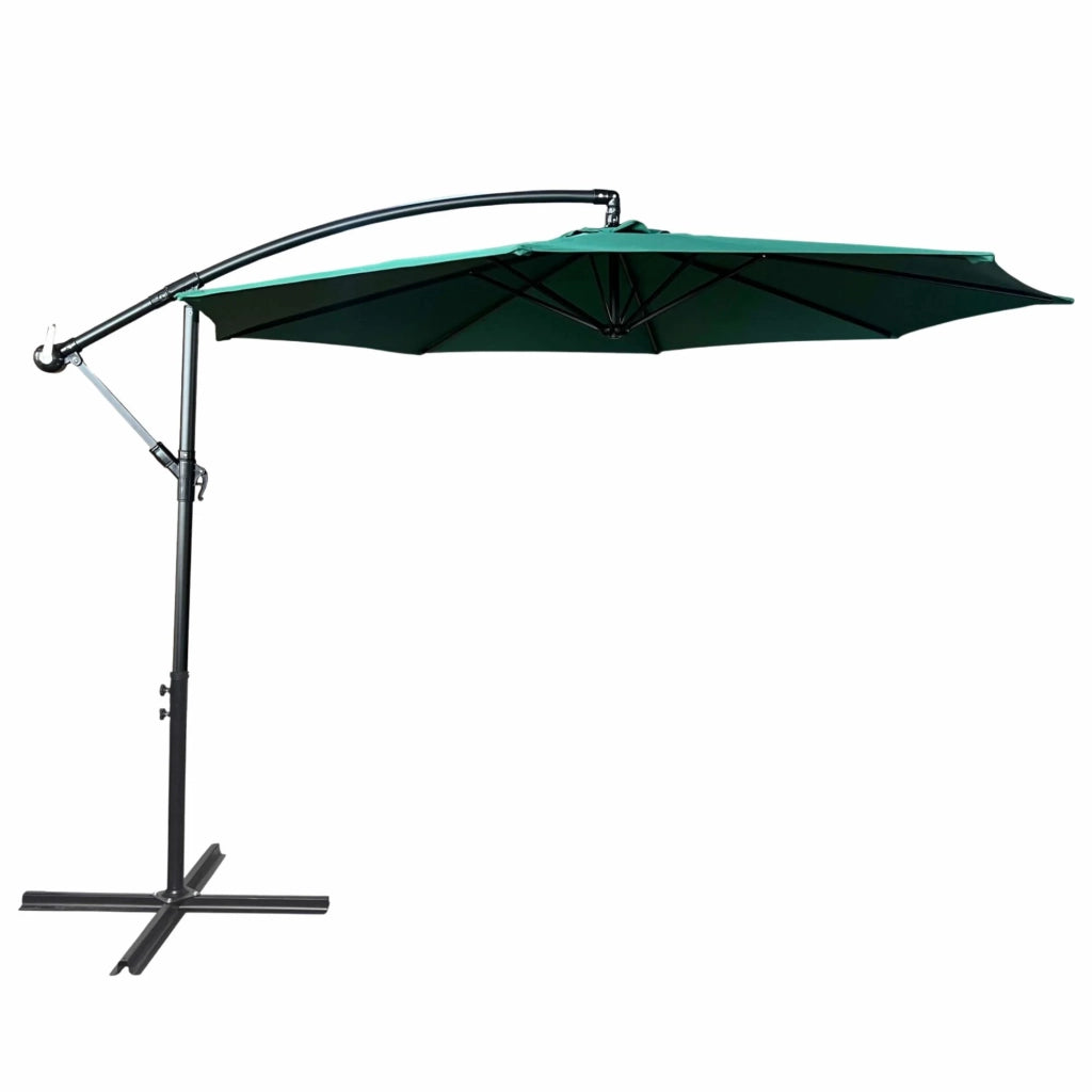 Ombrellone da giardino ASTER con protezione UV in colore verde scuro peso 12,1 kg dimensioni 300x300x245 cm