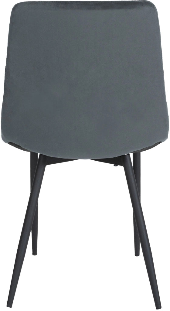 Sedia da pranzo Telde Velvet grigio scuro