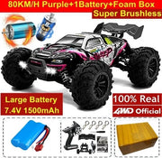 Monster Truck Off Road Guidabile - 1 Batteria Inclusa - 80km/h - Blu