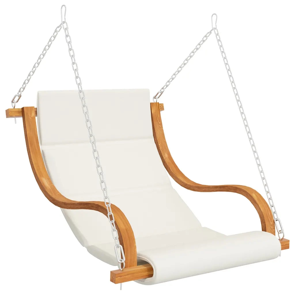 Sedia a Dondolo Senza Telaio con Cuscino Legno Curvato CFW6405720