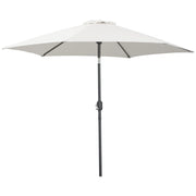 Ombrellone da Giardino ¨C zephmum ¨C Beige e Nero Alluminio Poliestere 260x240 cm