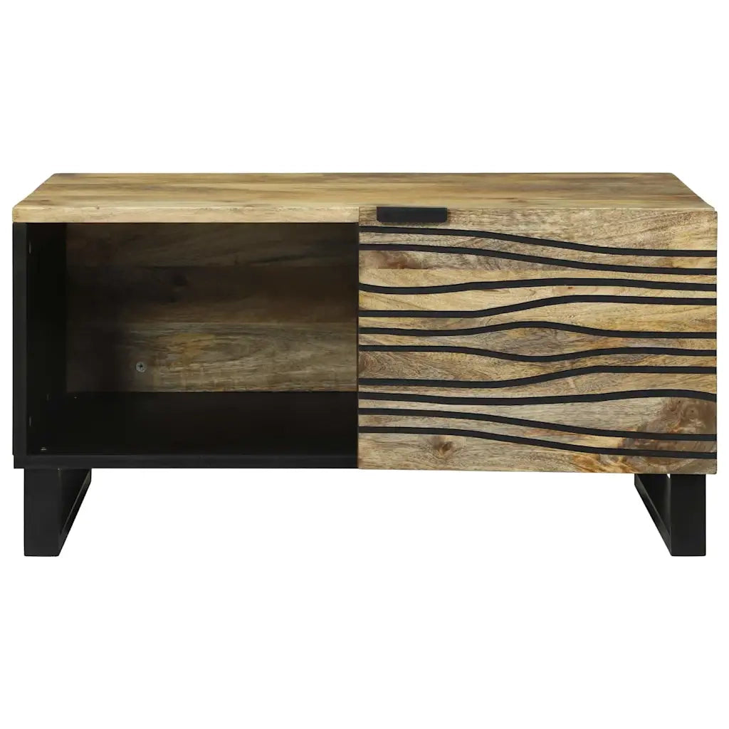Tavolino da Salotto-Tavolino da soggiorno-Tavolo Marrone e Nero 80 x 50 x 40 cm 901118