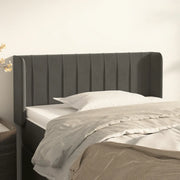 Testiera ad Orecchio-Testata con Orecchie Grigio Scuro 103x16x78/88 cm in Velluto 446337