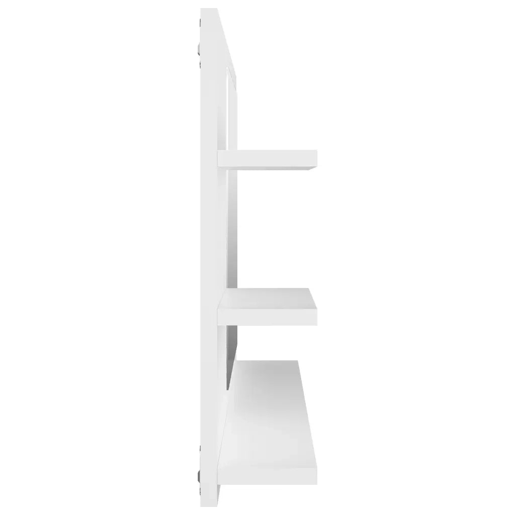 Specchio da Bagno Bianco 90x10,5x45 cm in Legno Multistrato 805015