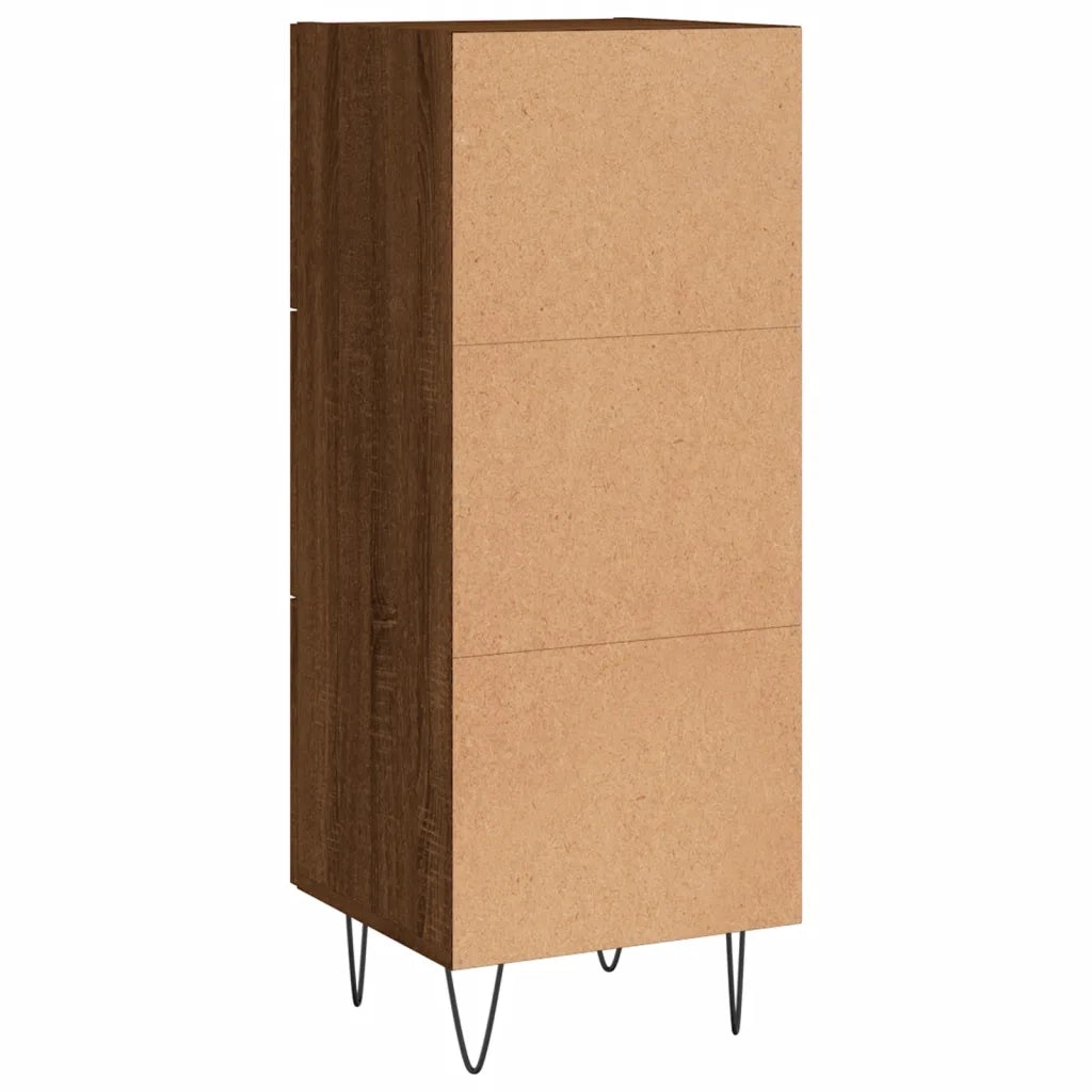 Credenza Rovere Marrone 34,5x34x90 cm in Legno Multistrato 828603